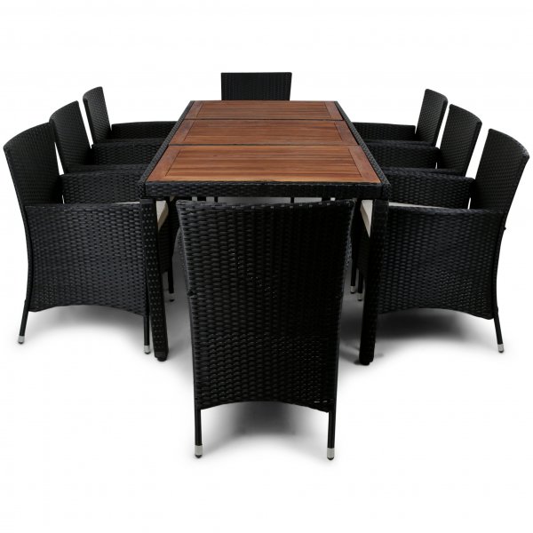 Matgrupp tr�dg�rdsm�bler i konstrotting | 8 stolar | Hunnebostrand