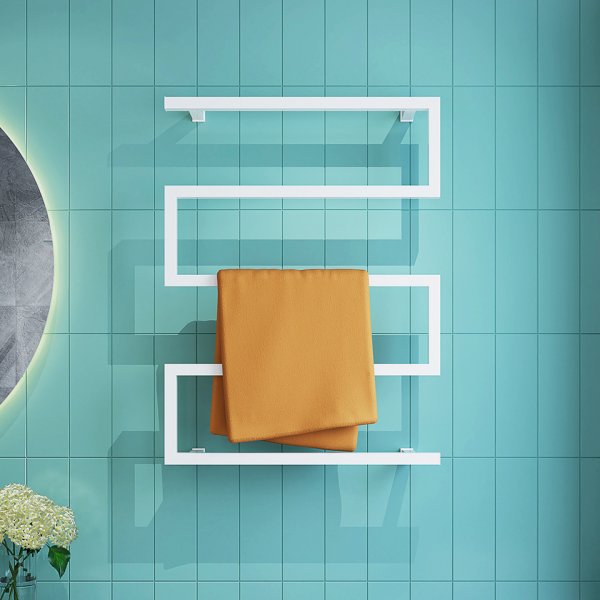 Elektrisk handdukstork 60x80x12cm | Vit Elektrisk handdukstork 60x80x12cm | Vit