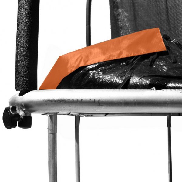 Rektangulär studsmatta 3,6x2,4m | Med skyddsnät | Svart/Orange Rektangulär studsmatta 3,6x2,4m | Med skyddsnät | Svart/Orange