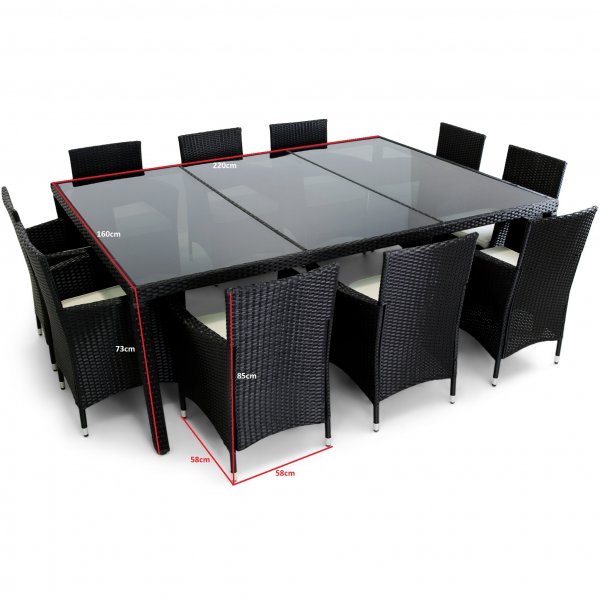 Stor matgrupp utemöbler 220x160cm | 10 stolar | Lyfco Särö Stor matgrupp utemöbler 220x160cm | 10 stolar | Lyfco Särö