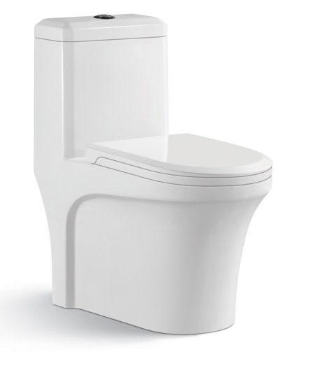 Golvst&aring;ende toalett  Dubbelspolning  Modern design  Effektiv dubbelspolning f&ouml;r vattenbesparing