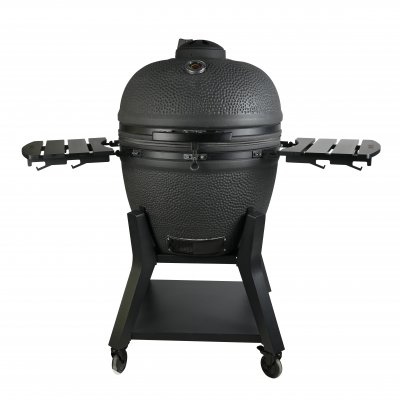 Kamadogrill Ø68 cm | Keramisk grill i matt svart med precisions­termometer