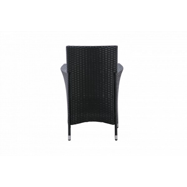 Tr�dg�rdsmatgrupp 8 stolar � Svart bord med glasskiva | Lysekil