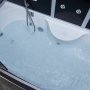 Rektangulr duschkabin med jacuzzi-badkar