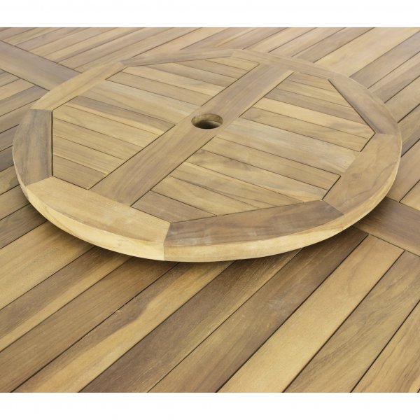 Runt utebord 150 cm | 6 stolar teak |�Lyfco Ut�