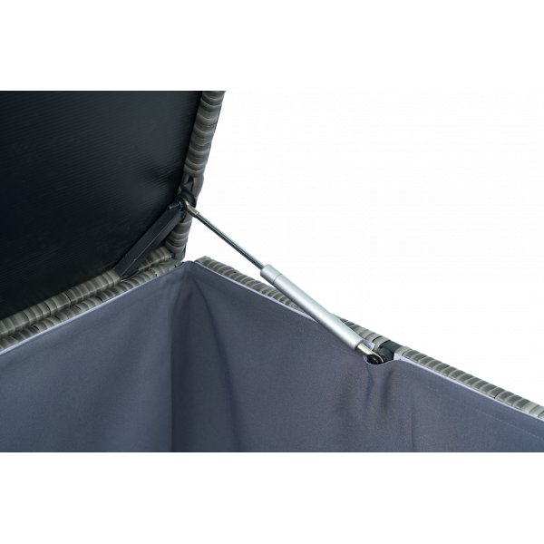 Soffgrupp med dynf�rvaring � H�rnsoffa & bord i gr�tt | Lilla Djursvik