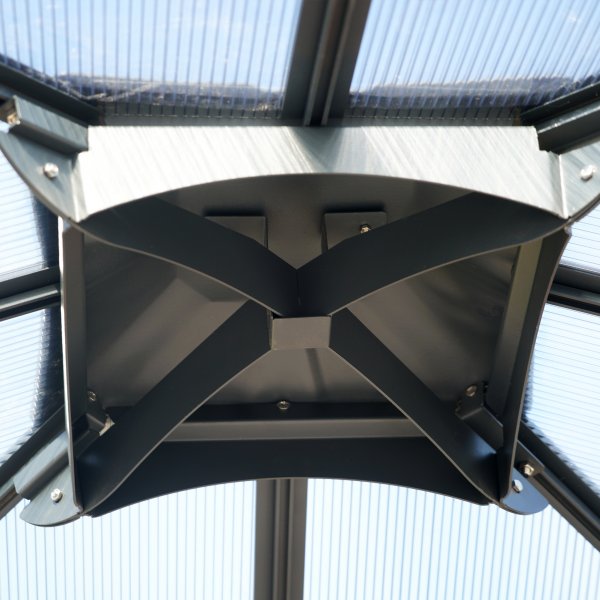 Premium paviljong 3x3m med tak i kanalplast