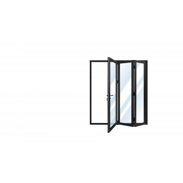 Vikdrr altan 3,65 x 2,43 m | Vit aluminiumram med hrdat glas, underhllsfritt Bi-Fold system