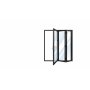 Vikdrr altan 3,65 x 2,43 m | Mrkgr aluminiumram med hrdat glas, underhllsfritt Bi-Fold system