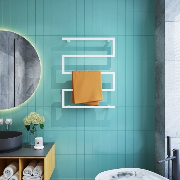 Elektrisk handdukstork 60x80x12cm | Vit Elektrisk handdukstork 60x80x12cm | Vit