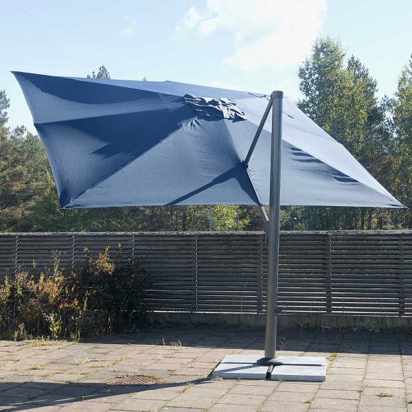 Rektangulrt premiumparasoll 3x4m med vev | Bl