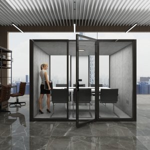 Telefonbås/Mötesbås | 4–6 personer | Ljudisolerat -30 dB Telefonbås/Mötesbås | 4–6 personer | Ljudisolerat -30 dB