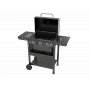 Gasolgrill i stål med termometer & värmehylla | Svart | Oklahoma Gasolgrill i stål med termometer & värmehylla | Svart | Oklahoma