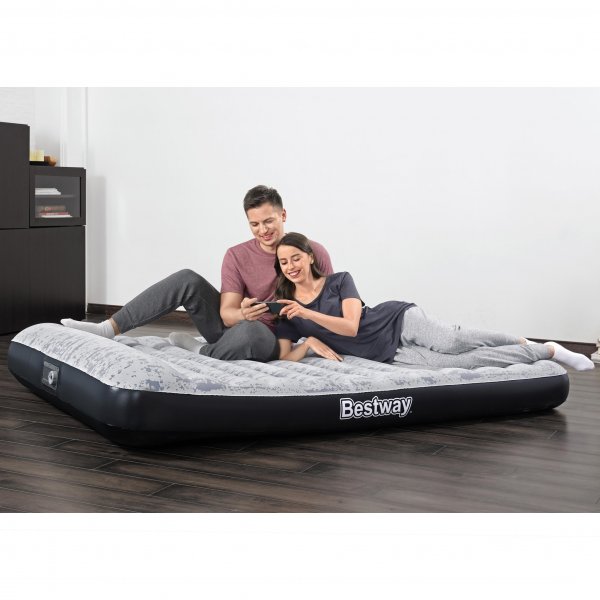 Uppbl�sbar madrass | Inbyggd pump | Tritech Airbed Queen Fashion Flock