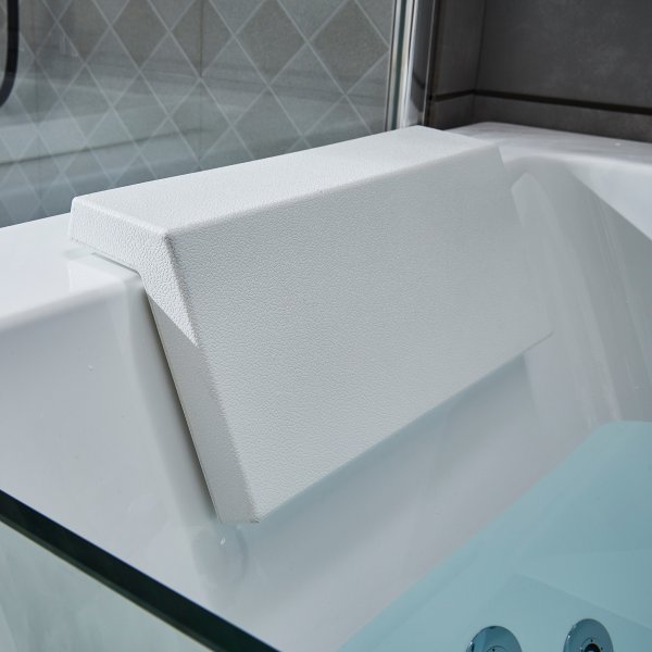 Bubbelbadkar med glasfront 170x80cm | Ergonomisk nackkudde | BK-019 Bubbelbadkar med glasfront 170x80cm | Ergonomisk nackkudde | BK-019