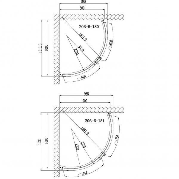 Duschhörna | Svart säkerhetsglas | Cornelia Duschhörna | Svart säkerhetsglas | Cornelia