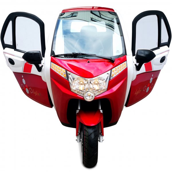Elmopedbil trehjulig 2000W | Klass 1 | 45 km/tim | R�d