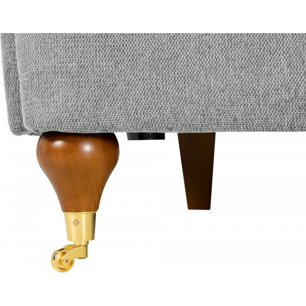 Howardsoffa 3-sits | Sv�ngd design, pocketfj�drar & avtagbar kl�dsel | Gr�