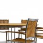 Stor rund trdgrdsgrupp i teak / rostfritt stl | Bord & 8 stolar