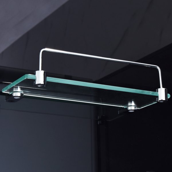 Komplett duschkabin med regndusch | Svart