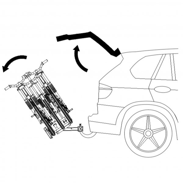 Cykelhållare bil med lyse | För 4 cyklar Cykelhållare bil med lyse | För 4 cyklar