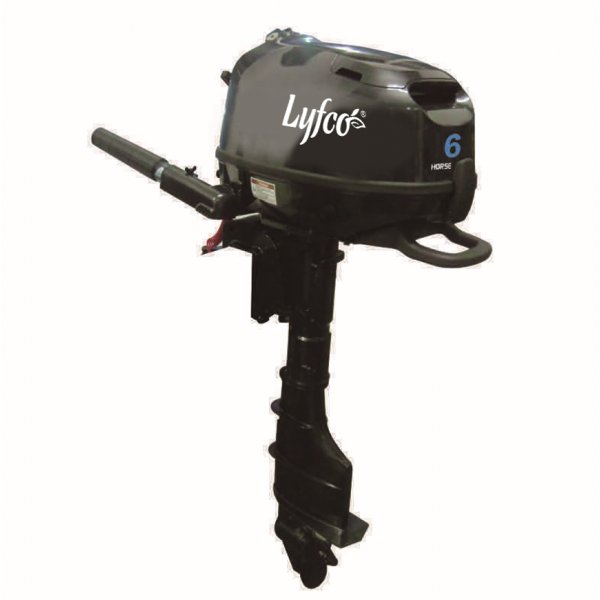 Btmotor 6 hk | 1-Cylindrig 4-Takts | Manuell Start | Tillerhandtag | Lttviktsdesign