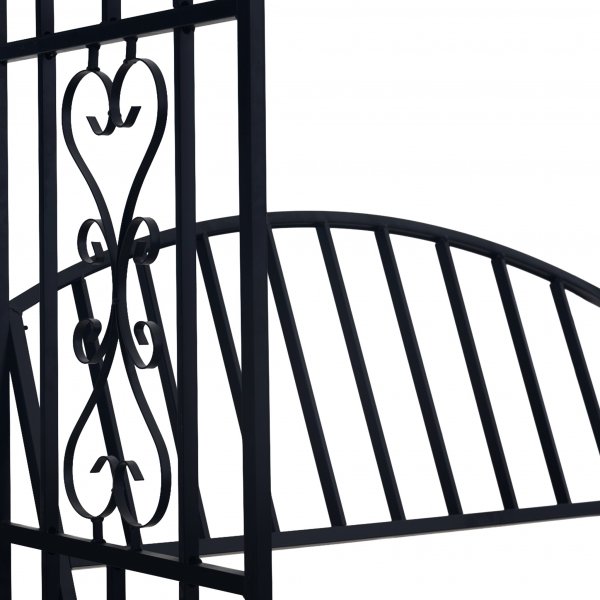 Rosenbåge med bänk | Smide | Svart Rosenbåge med bänk | Smide | Svart