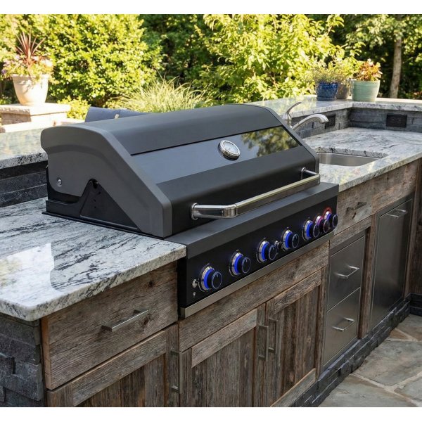 Inbyggnadsgrill med infrar�d br�nnare | Rostfri gasolgrill f�r utek�k | Arizona