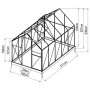 Klassiskt vxthus i aluminium 5,9 m | UV-skyddad kanalplast & bas ingr
