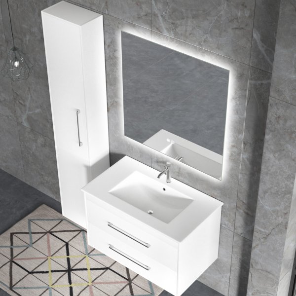 Badrumspaket | Kommod, sidoskåp & LED-spegel | Opacus Badrumspaket | Kommod, sidoskåp & LED-spegel | Opacus