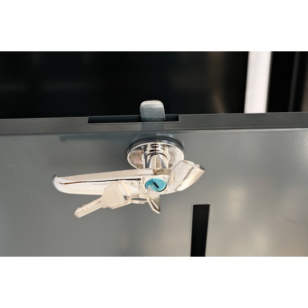 Soptunneskjul 1 kärl | Låsbar | Gasfjäder & ventilation | Mörkgrå metall Soptunneskjul 1 kärl | Låsbar | Gasfjäder & ventilation | Mörkgrå metall