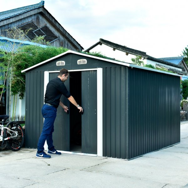 Trädgårdsskjul | Hög nockhöjd | Dubbeldörr | Färdig byggsats Trädgårdsskjul | Hög nockhöjd | Dubbeldörr | Färdig byggsats