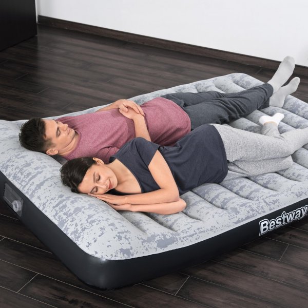 Uppbl�sbar madrass | Inbyggd pump | Tritech Airbed Queen Fashion Flock