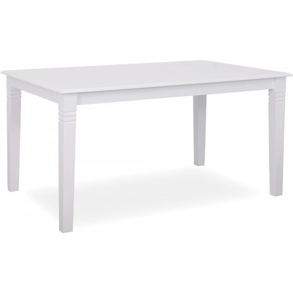 Nidingen matbord | Skandinaviskt tr�bord i vitlack med till�ggsskivor | 140�230 cm