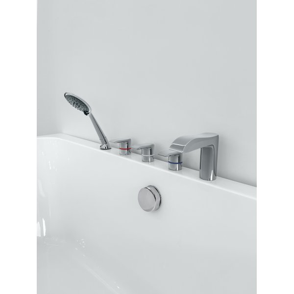 Badkarsblandare 5-h�ls | Silver | Modern Design � Arcturus