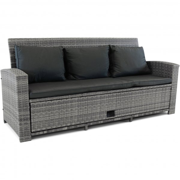 Soffgrupp utemöbler | Inbyggd förvaring | Grå konstrotting | Sannäs Soffgrupp utemöbler | Inbyggd förvaring | Grå konstrotting | Sannäs