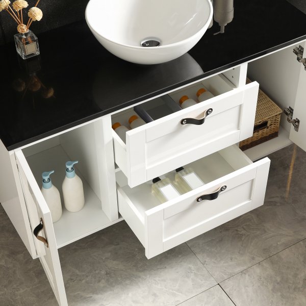 Stor kommod 120cm med tvättställ | Bänkskiva i svart marmor | Alto Stor kommod 120cm med tvättställ | Bänkskiva i svart marmor | Alto