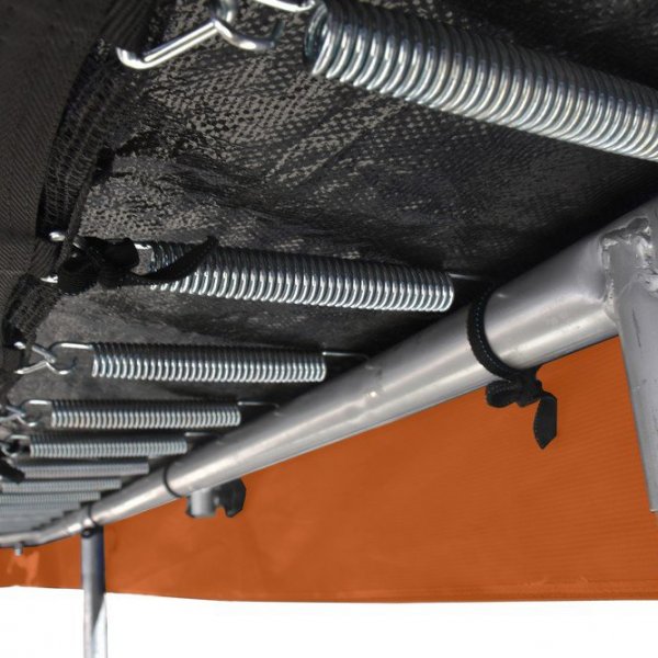 Rektangulär studsmatta 3,6x2,4m | Med skyddsnät | Svart/Orange Rektangulär studsmatta 3,6x2,4m | Med skyddsnät | Svart/Orange