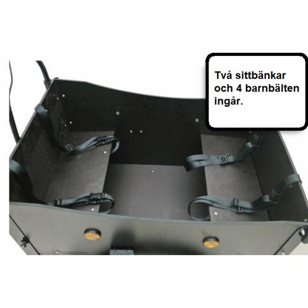 Eldriven Cargobike | Lådcykel för 4 barn | 250W Ananda-motor, LG-batteri & Shimano 6-växlar Eldriven Cargobike | Lådcykel för 4 barn | 250W Ananda-motor, LG-batteri & Shimano 6-växlar