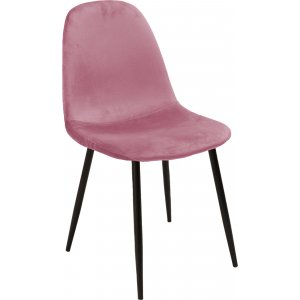 Matstol | Rosa sammet, stoppad sits & svarta stålben | Carisma 2-pack Matstol | Rosa sammet, stoppad sits & svarta stålben | Carisma 2-pack