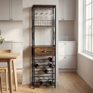 Svart vinst�ll i metall | 40x30x148 cm | Barsk�p