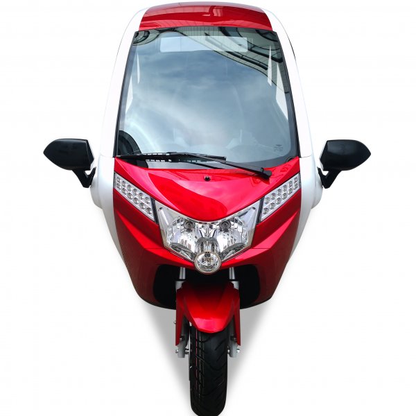 Elmopedbil trehjulig 2000W | Klass 1 | 45 km/tim | R�d