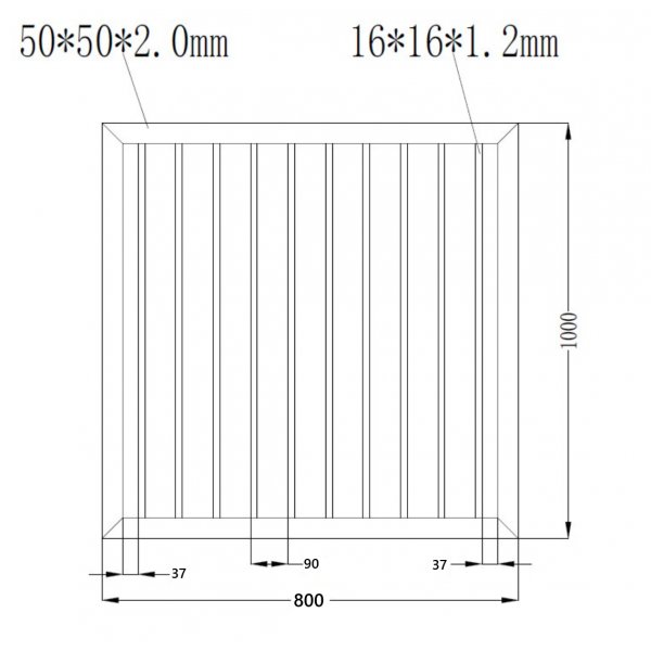Grind med ls funktion | Frdigmonterat | 80x100 cm | Aurelius
