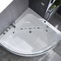 Bubbelbadkar hrn med underhllsvrme | 150x150cm | BK-058