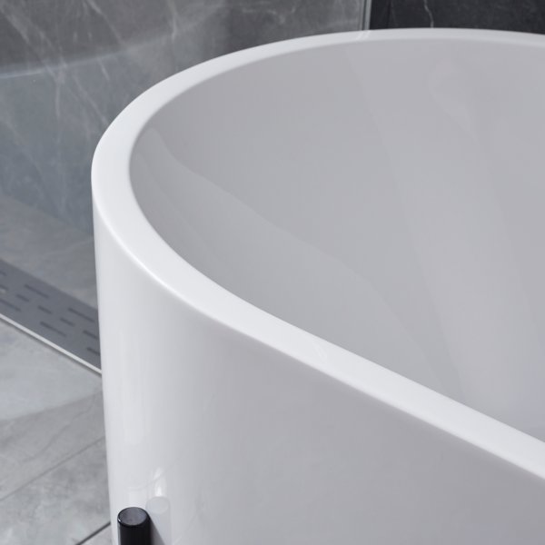 Badkar med ben 170cm | Helgjutet i akryl | Runda kanter