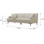 Soffa 3-sits | Eukalyptusträ, polyester & metallben | Hanna Soffa 3-sits | Eukalyptusträ, polyester & metallben | Hanna