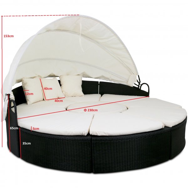 Rund utomhus sols�ng 230cm | Konstrotting | Lyfco H�llviken