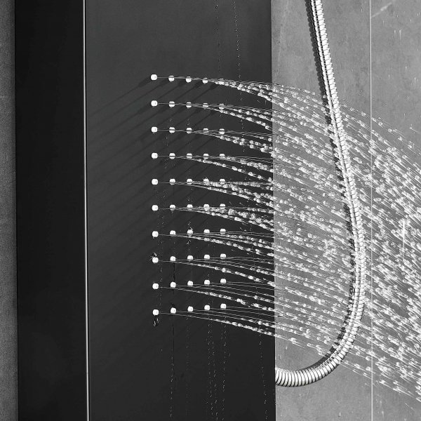 Duschpanel i svart rostfritt stål | Lexi Duschpanel i svart rostfritt stål | Lexi