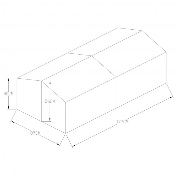 Miniv�xthus 4 �ppningsbara luckor | 4mm s�kerhetsglas | Svart