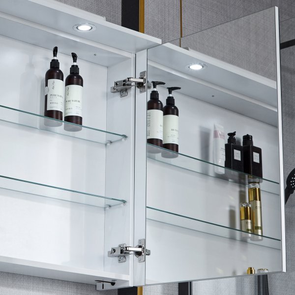 Spegelskåp 100x70cm | LED-belysning Spegelskåp 100x70cm | LED-belysning